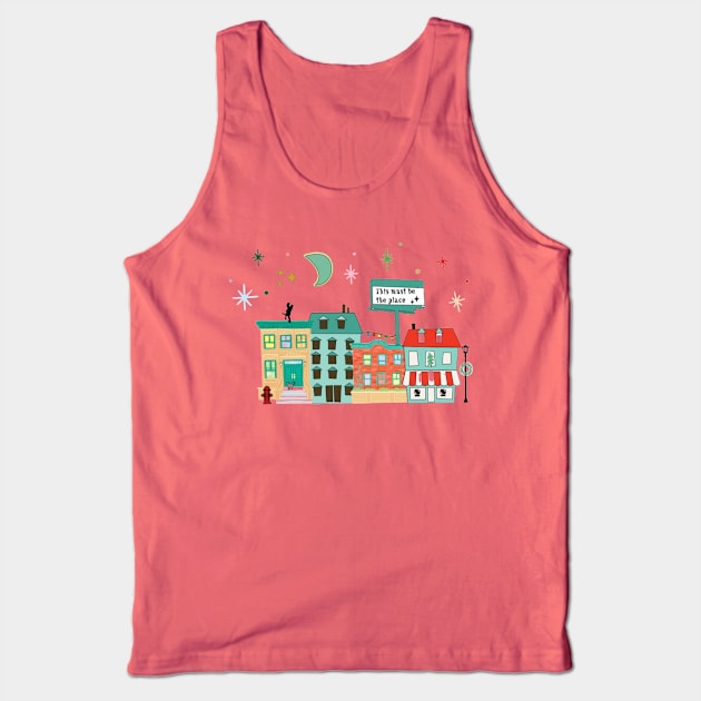 NYC cityscape Christmas Tank Top by Penny Lane Designs Co.